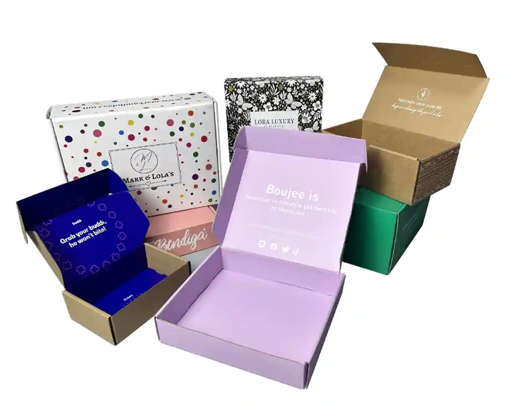 Colorful custom electronics shipping boxes designed for durability and safe product delivery.