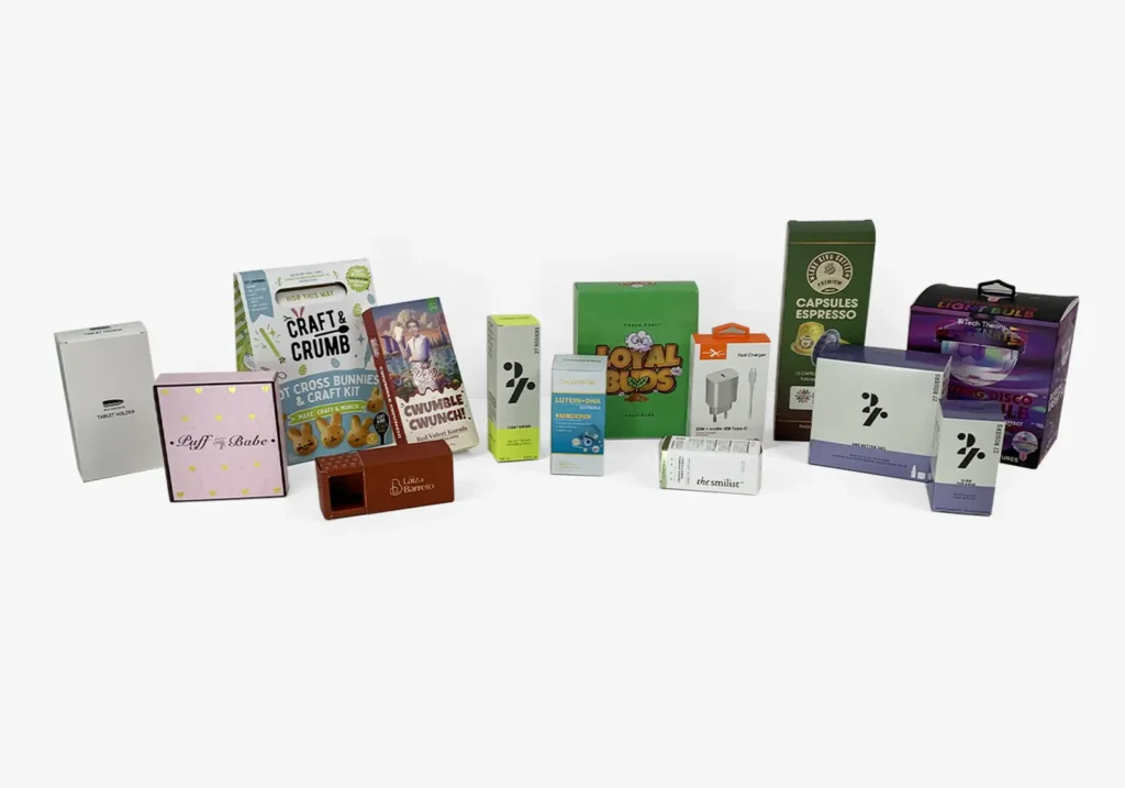 Custom foldable paper boxes for food, cosmetics, and electronics