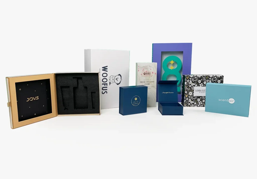 Luxury custom magnet gift boxes with premium finishes