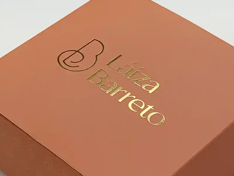 Luxury paper box with gold foil hot stamping logo
