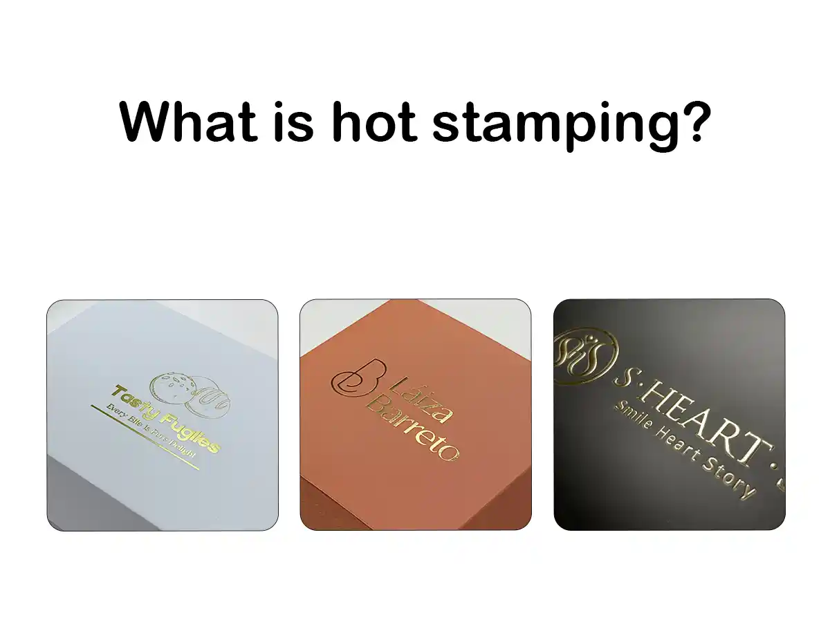 Examples of gold foil hot stamping on luxury paper packaging boxes