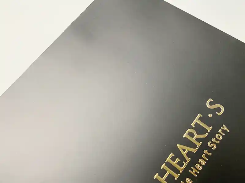 Black paper box with scratch-resistant matte lamination and gold foil text