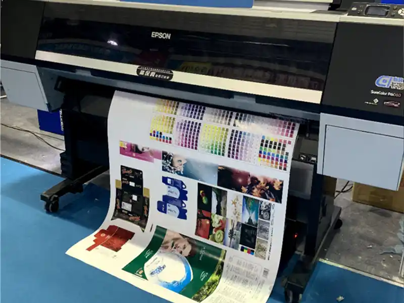 Epson digital printer printing color packaging samples