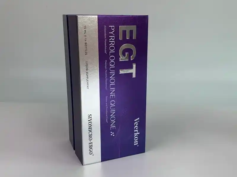 Purple and silver folding carton with reverse UV and metallic shine.