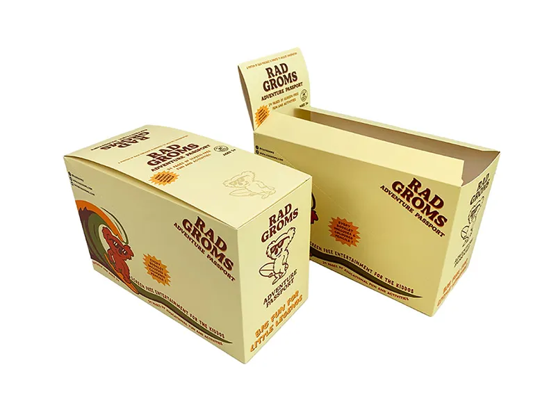 SBS paper display box with printed branding for retail packaging